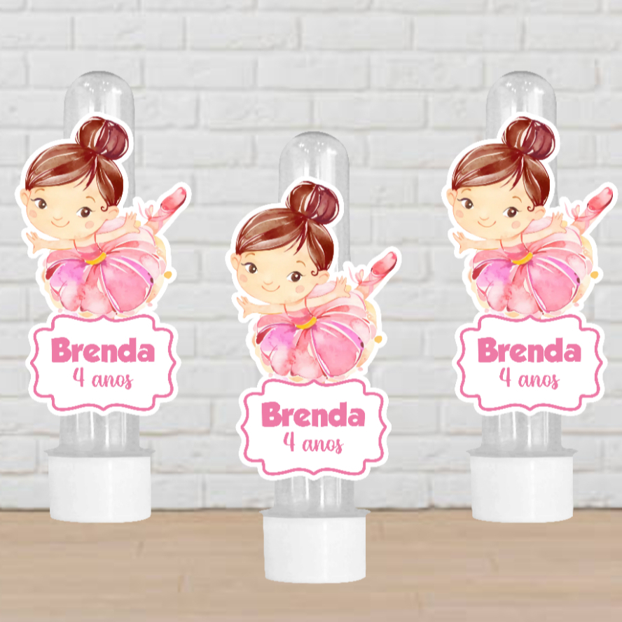 Aplique Para Tubete Tema Bailarina Decoração Festas Bailarina