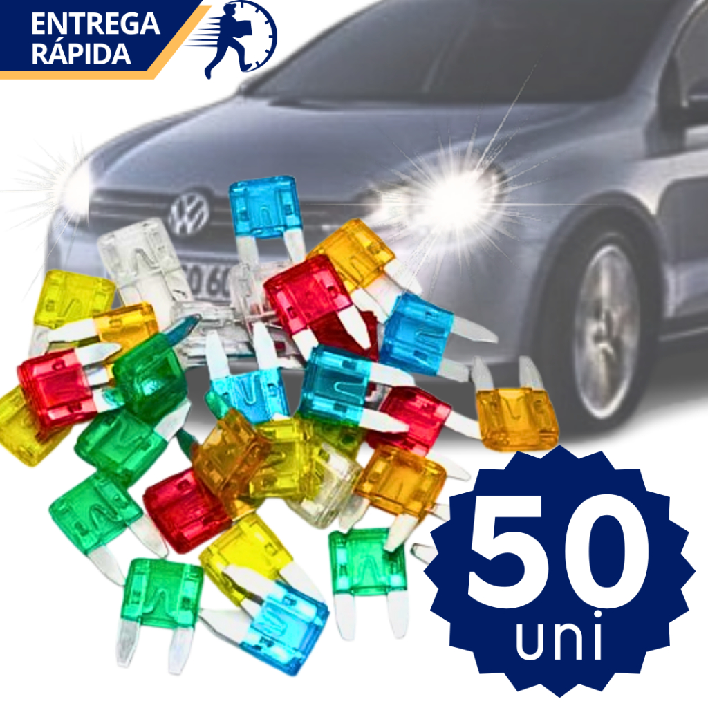 Kit Fusíveis Automotivos Mini 5A 10A 15A 20A 25A 30A Proteção Veicular Completo