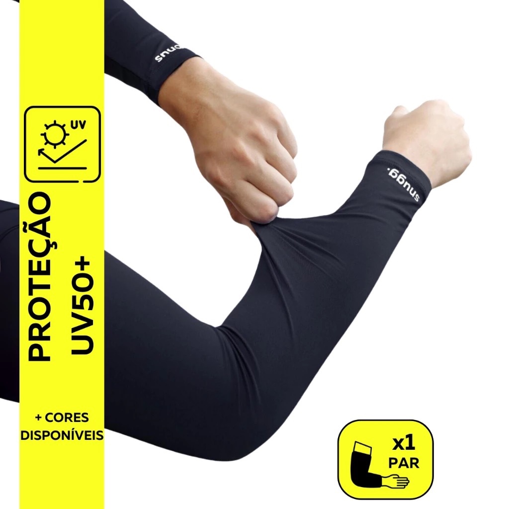 Par Manguito Unissex Proteção Solar UV50+ Manga Esportiva Fitness Ciclismo em Oferta na Shopee