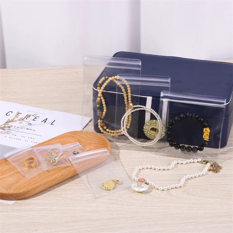 Saco Zip Joia Em PVC Transparente Com kit 10/50/100unidades em Oferta na Shopee