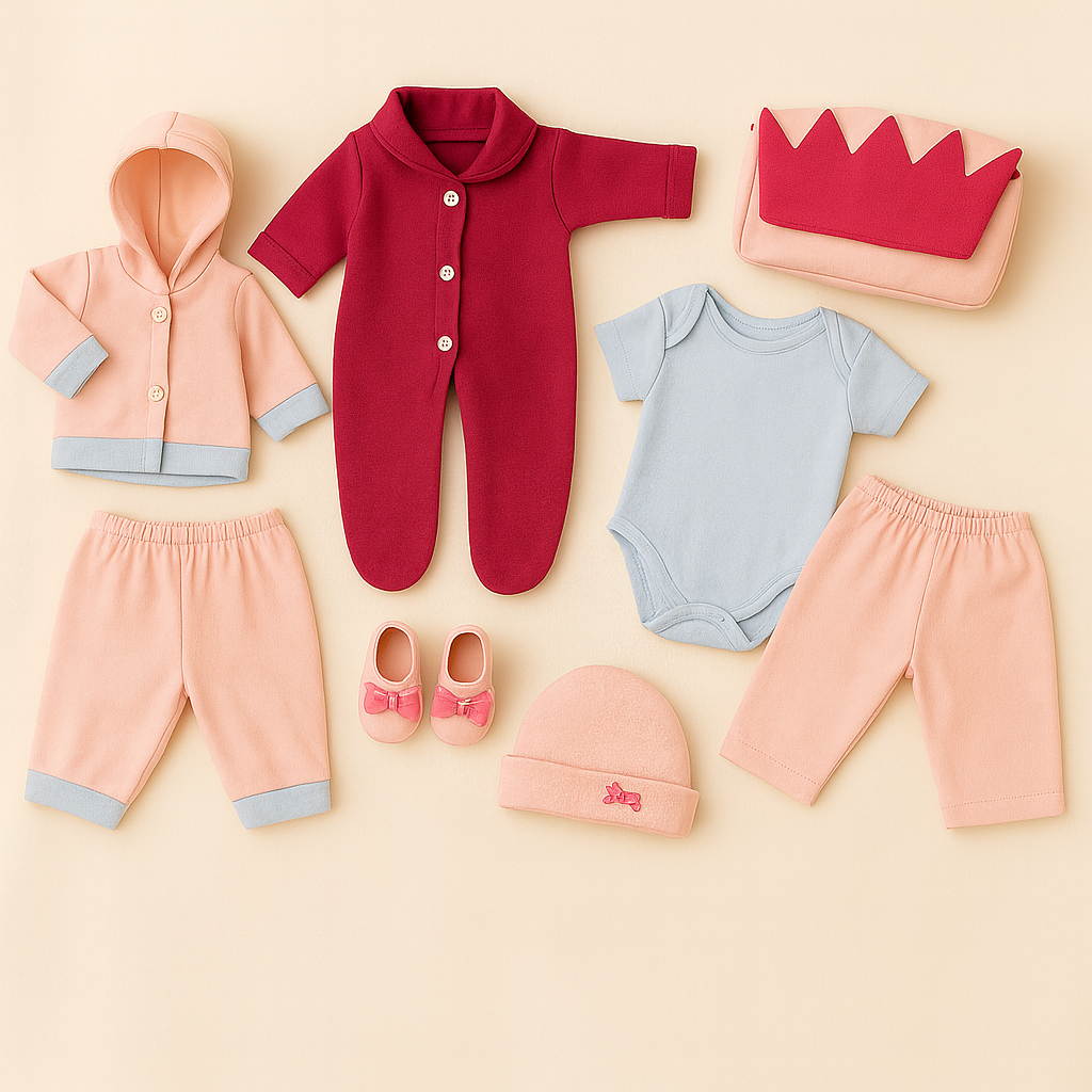 Enxoval Roupas Boneca Bebê Reborn 8 Peças Mamãe Reborn em Oferta na Shopee