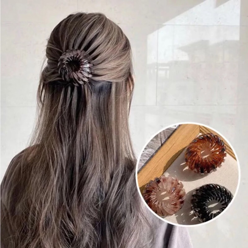 Piranha Prendedor de Cabelo Coque Retrátil Penteado Estiloso em Oferta na Shopee