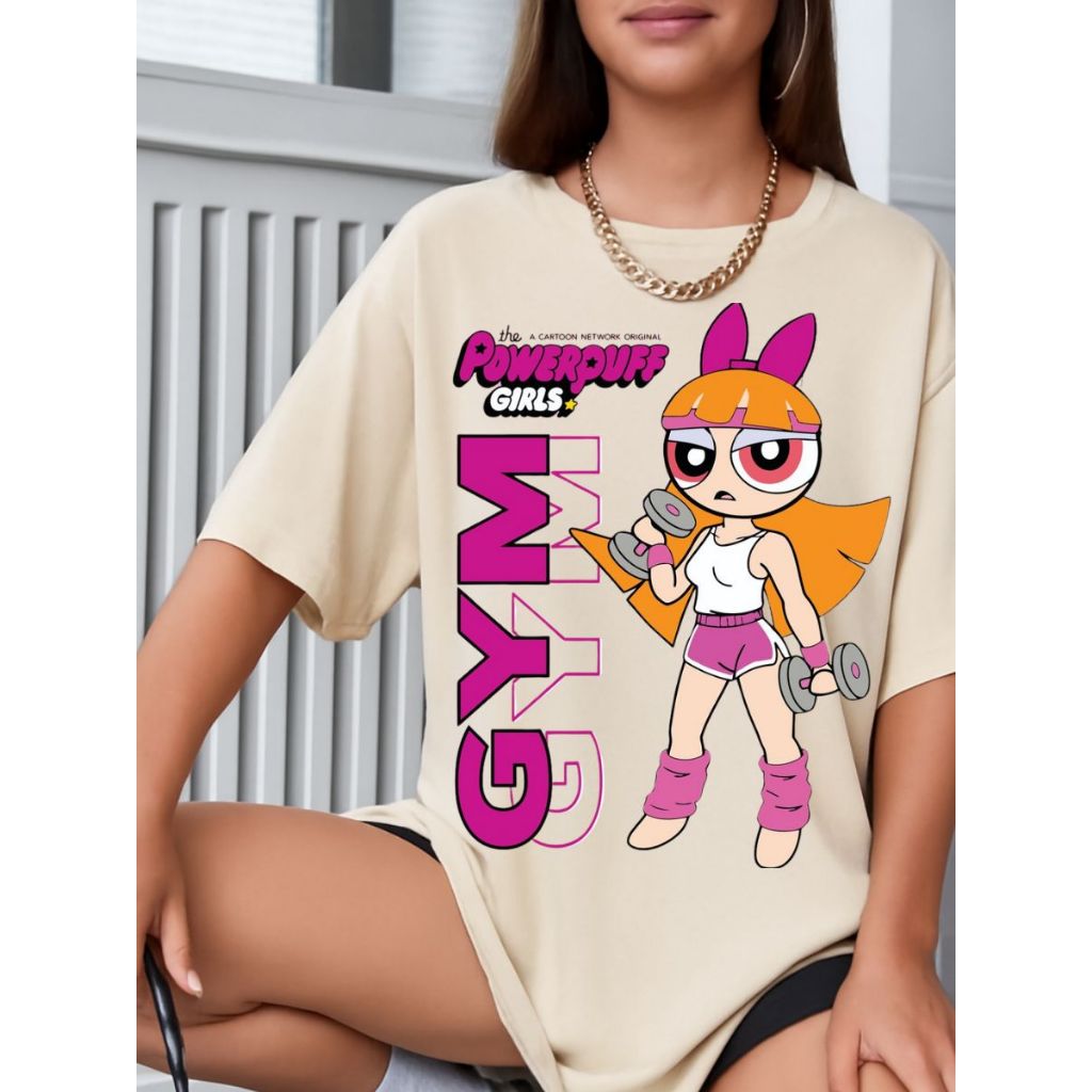 Camiseta Feminina Treino Academia Crossfit Corrida Gym Blusão Larga Algodão Ótima para Exercícios