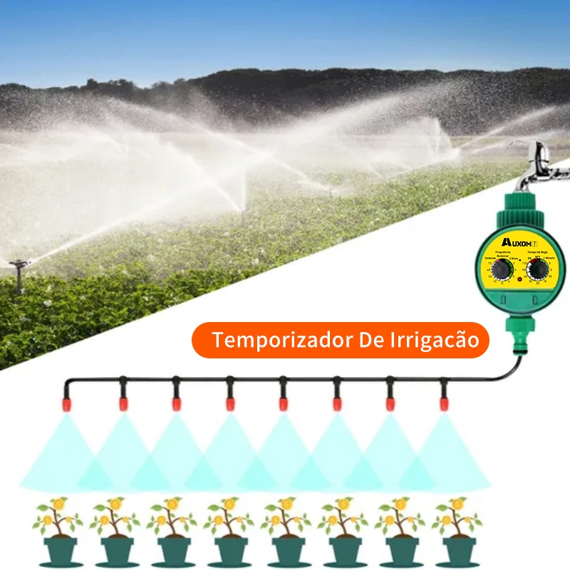 Detalhes do Temporizador Irrigação Programável Automático Hortas Jardins AUXOM - Até 72 semanas