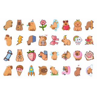 160 TATUAGENS TEMPORÁRIAS INFANTIS CAPIVARAS DIVERTIDAS APROVADAS PELO INMETRO em Oferta na Shopee