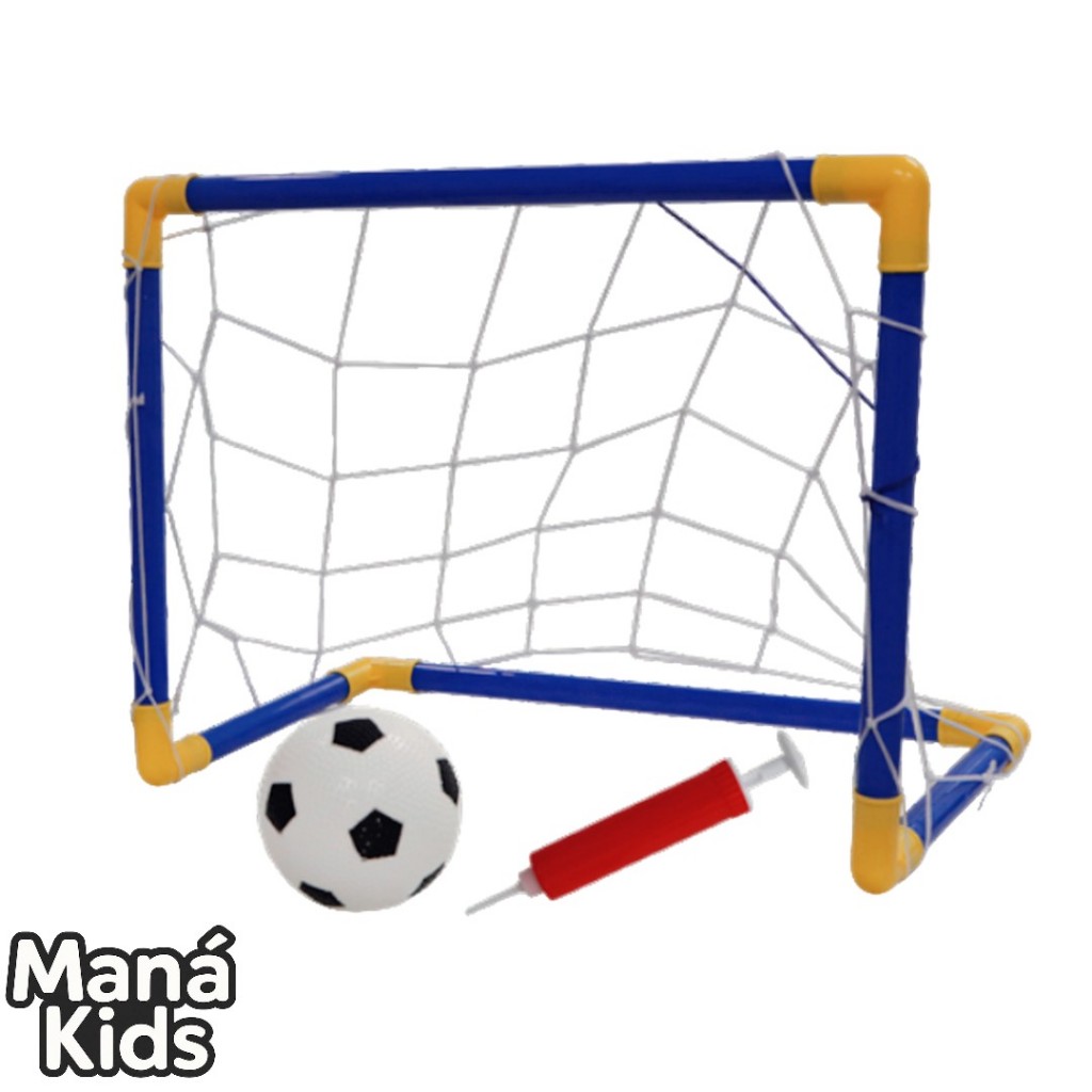Kit Futebol Golzinho Mini Trave Rede, Bola E Bomba de encher brinquedo para menino