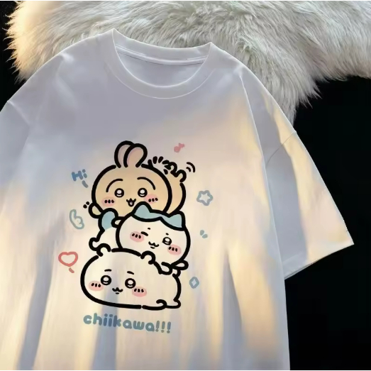 Camiseta Camisa Blusa Algodão Unissex Chiikawa Toilet Time