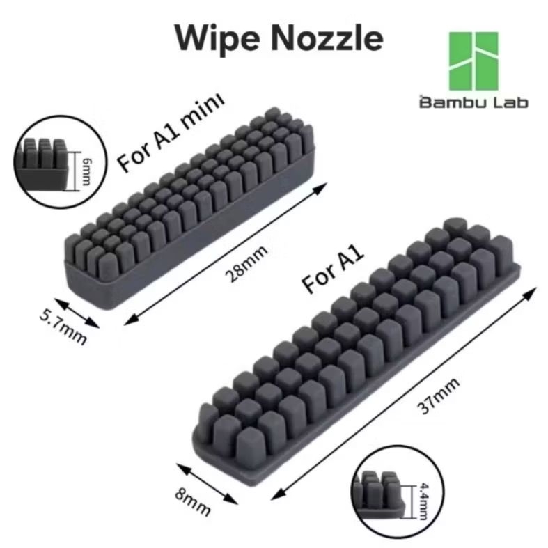 Bambu Lab A1/A1 mini Escova de silicone para limpeza do bico Wipe Nozzle Creality K1
