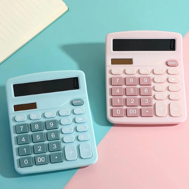 Calculadora eletrônica de mesa com 12 dígitos Visor preto Para uso no escritório/escola