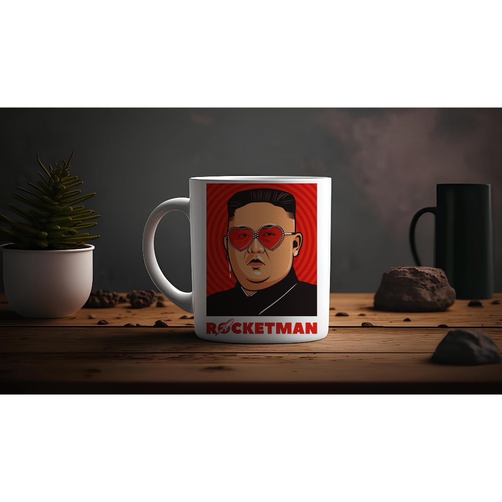 Caneca Rocketman Kim Jong Un Coreia Do Norte Meme Anime