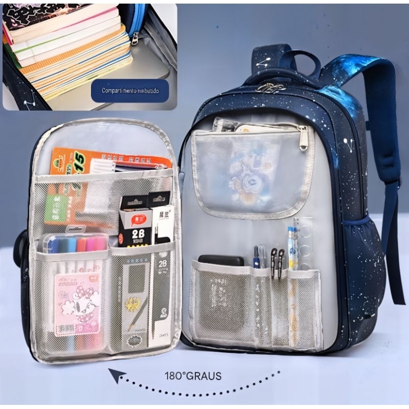 Mochila Escolar masculino super Resistente a prova de agua com vários compartimentos