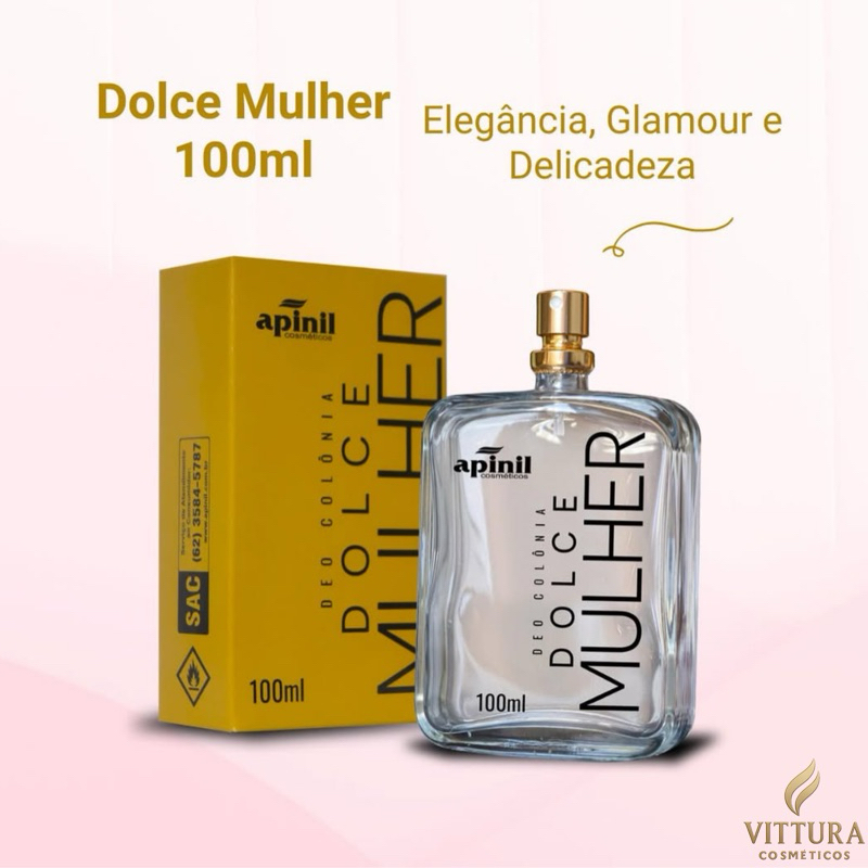 Deo Colônia Feminina Dolce Mulher 100ml – Apinil