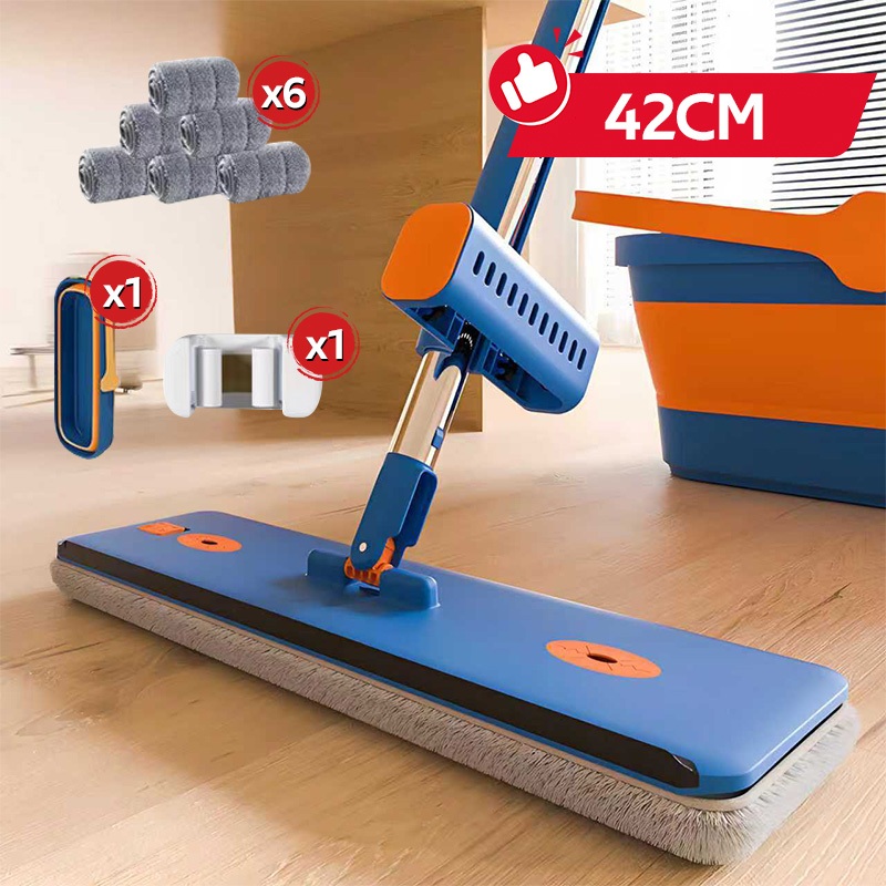 Kit Limpeza 9em1: Esfregão + Balde Dobrável em Microfibra com Raspador -S10 em Oferta na Shopee