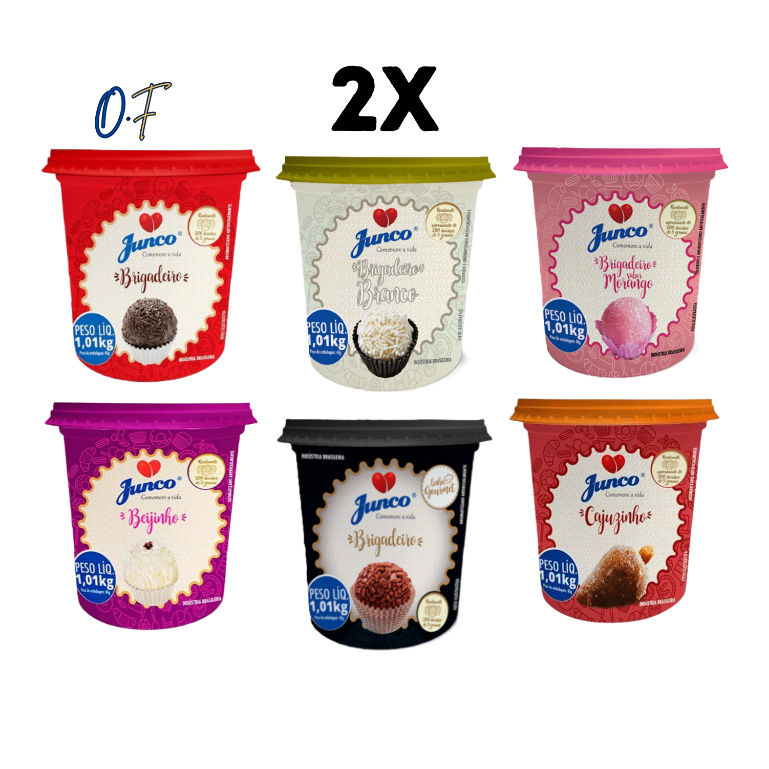 Kit C/2 Brigadeiro Pronto Festa pote 1,01kg - Junco em Oferta na Shopee
