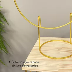 Mini Arco de Mesa Redondo 50CM em Ferro Dourado para Decoração de Festa e Pegue e Monte
