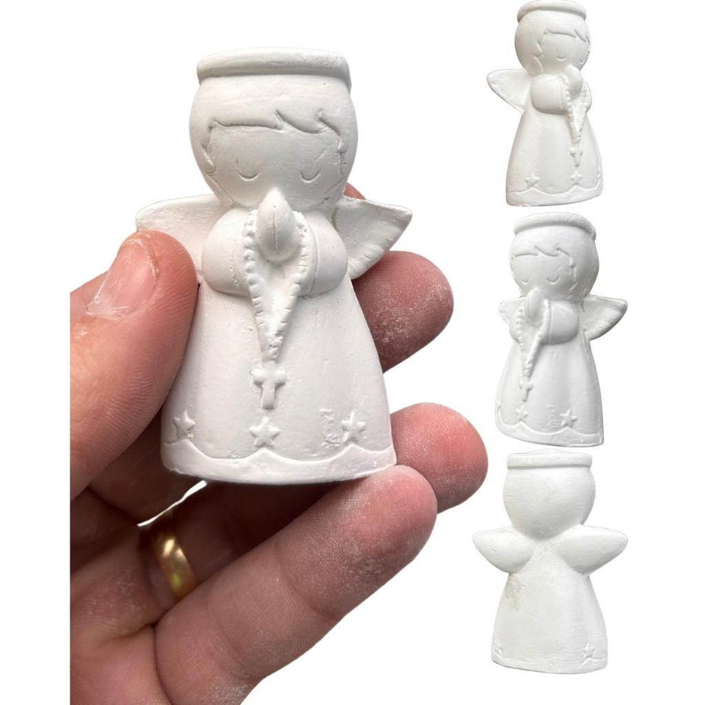 KIT 10 ANJOS/ ANJINHO 7CM EM GESSO P/ BATIZADO E/OU LEMBRANCINHA E/OU DECORAÇÃO E/OU ARTESANATO