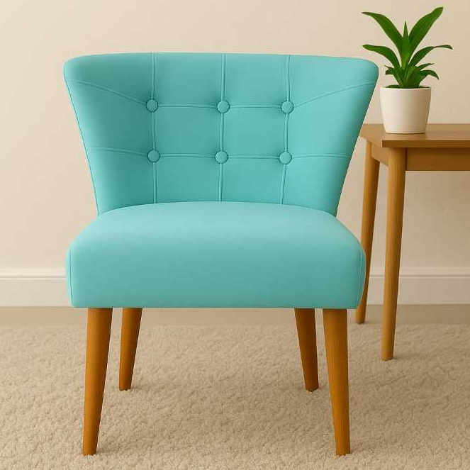 Cadeira Poltrona Pétala Palace Cor Azul Tiffany, Jantar, Salão, Penteadeira, Decorativa, Casa, Recepção. em Oferta na Shopee