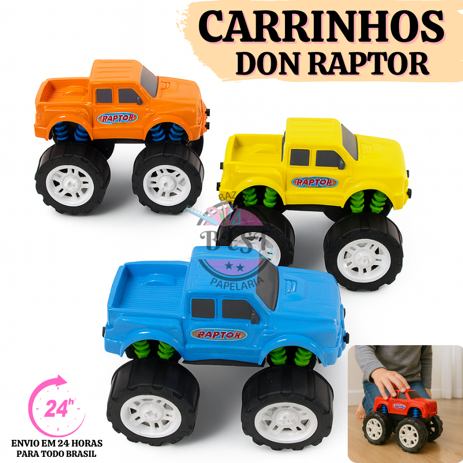 Brinquedo Pick Up Carrinho Monster Truck Don Raptor Kendy 4x4