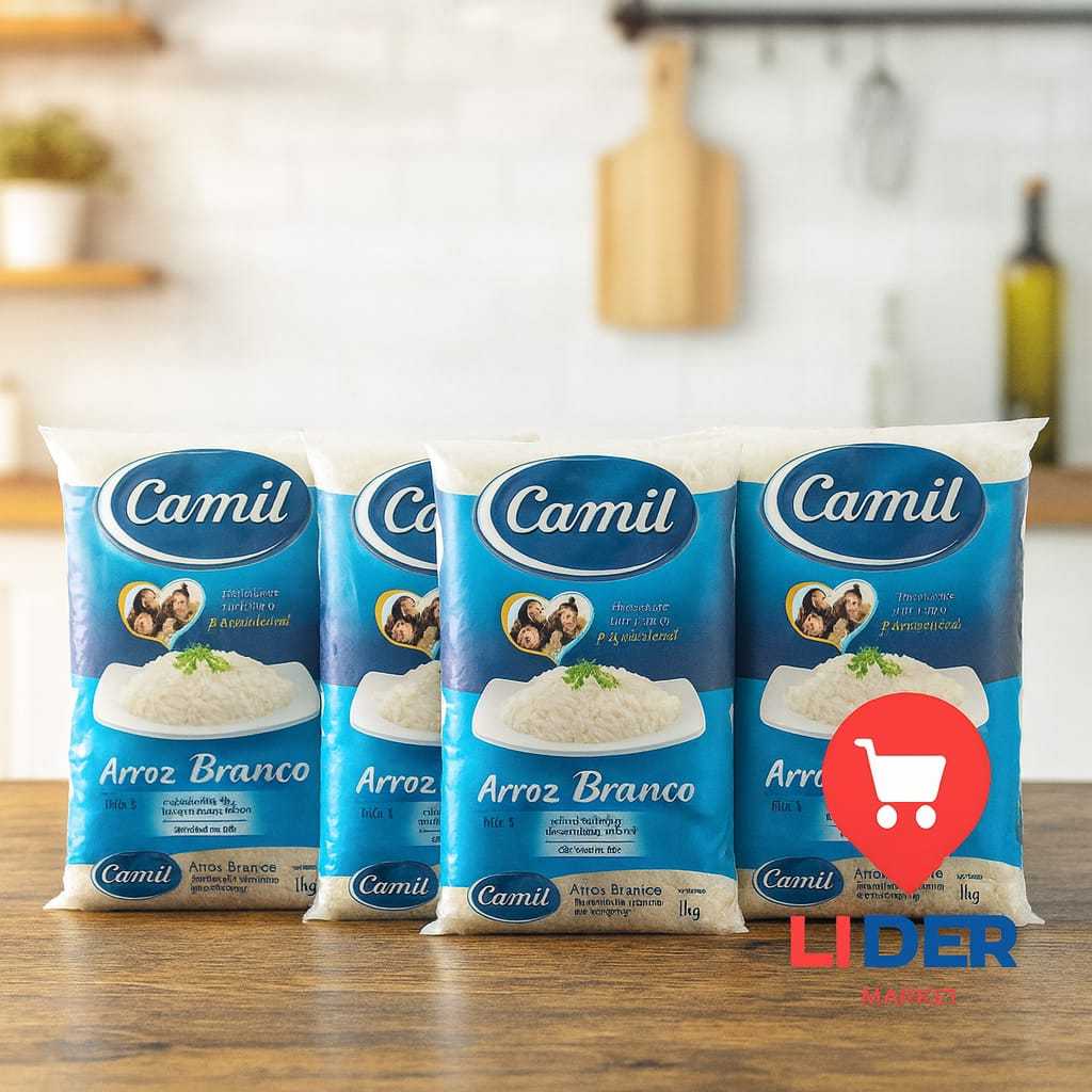 6 Pacotes Arroz Camil Agulhinha Branco Validade Longa 1kg Envio Imediato em Oferta na Shopee
