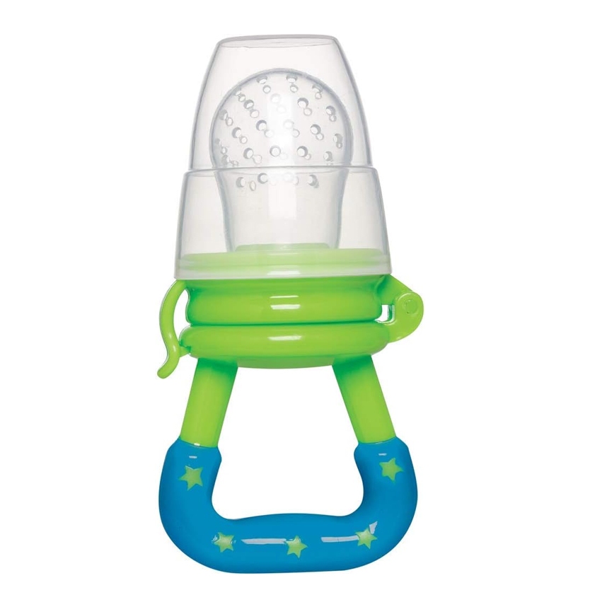Chupeta Alimentadora Mordedor Bebê Introdução Alimentar Silicone Porta Fruta Cor Verde