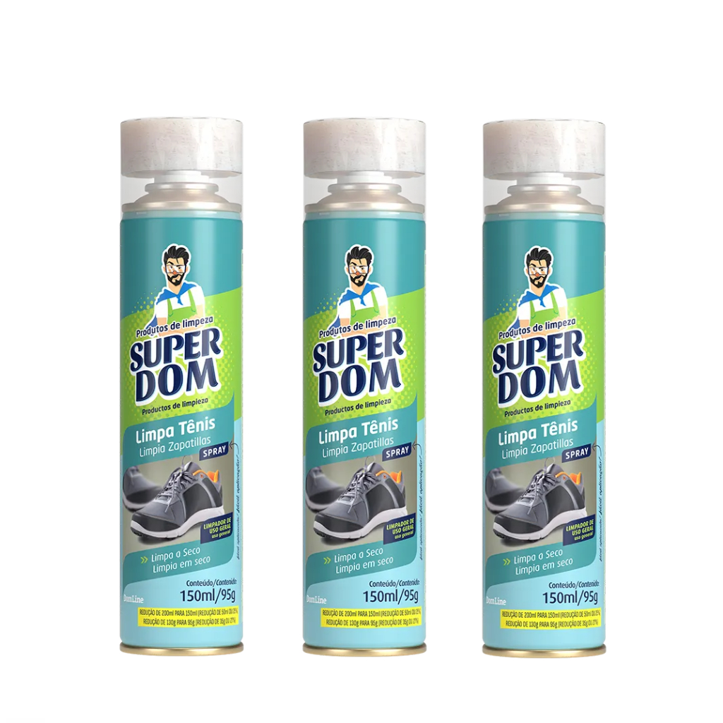 Limpa Tenis Espuma Clareador 150ml Limpa a Seco em Oferta na Shopee