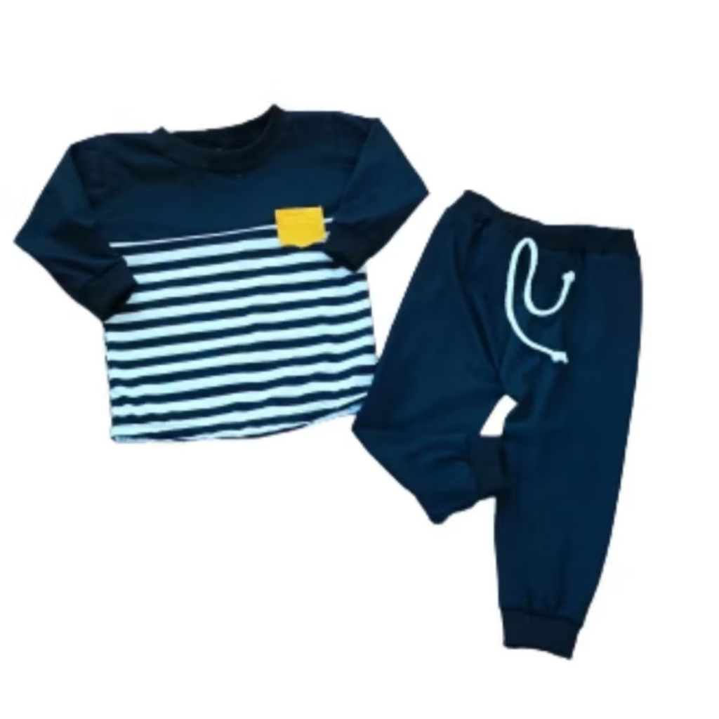 Conjunto Bebê listrado Manga Comprida