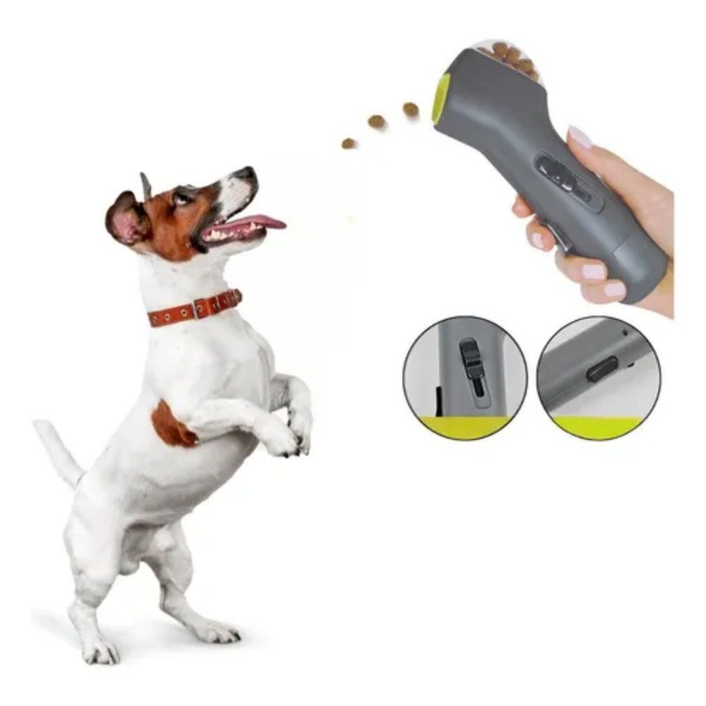 Brinquedo Pet Lançador de Petisco e Ração para Cães e Gatos – Treinamento, Diversão e Adestramento