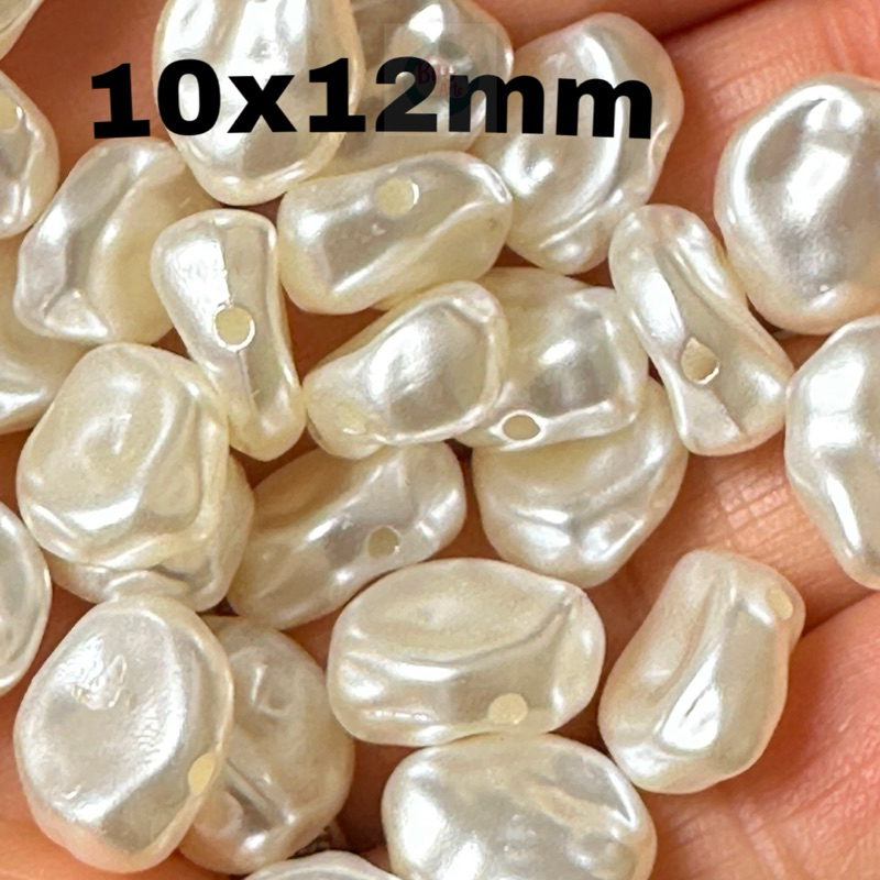 100Pçs Miçangas Perola irregular 10x12mm para artesanatos em geral