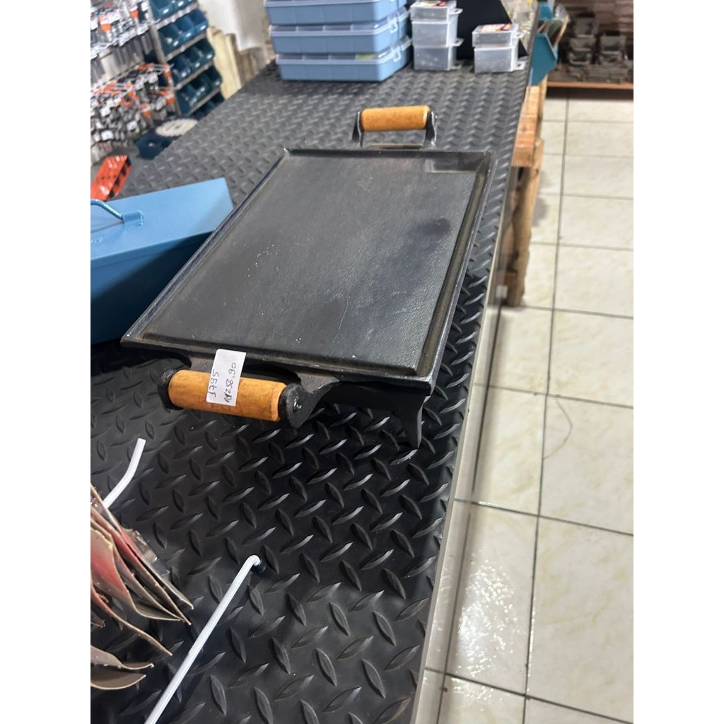 Bifeteira Chapa de Ferro Profissional Grelha Churrasco Fogão Alta Resistência Cozinha Industrial