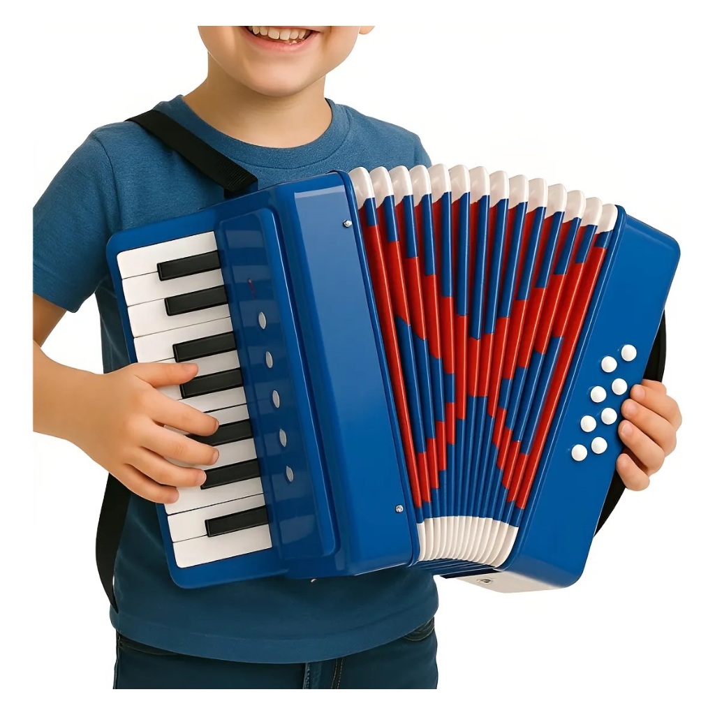 Sanfona Acordeon Infantil Semi Profissional 8 Baixos Grande