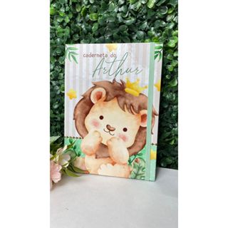 Capa para caderneta com nome vários temas em Oferta na Shopee