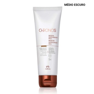 Protetor Multiclareador FPS 70 Chronos Derma Com Cor - Claro Médio/ Médio Escuro - Embalagem Antiga em Oferta na Shopee