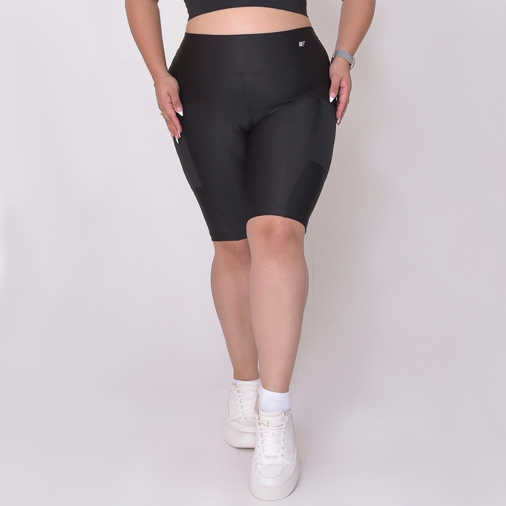 Bermuda Ciclista Feminina Suplex Com Bolso Academia em Oferta na Shopee