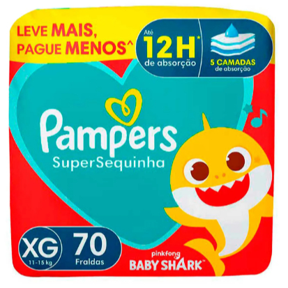 Fralda Pampers Supersec XG 70 em Oferta na Shopee