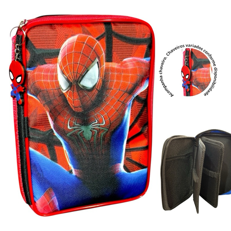 ESTOJO BOX 100 PENS ORGANIZADOR ESCOLAR HOMEM ARANHA ESTOJO HOMEM ARANHA MENINO em Oferta na Shopee