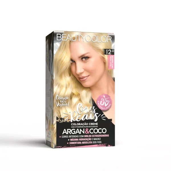 TINTA BEAUTY COLOR KIT 12.0 LOURO MUITO ESPECIAL CLARO  ESPECIAL em Oferta na Shopee