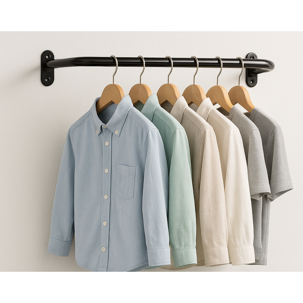 Arara Suporte de Roupas 70cm Reforçado - PRETO — imagem 2 de 2