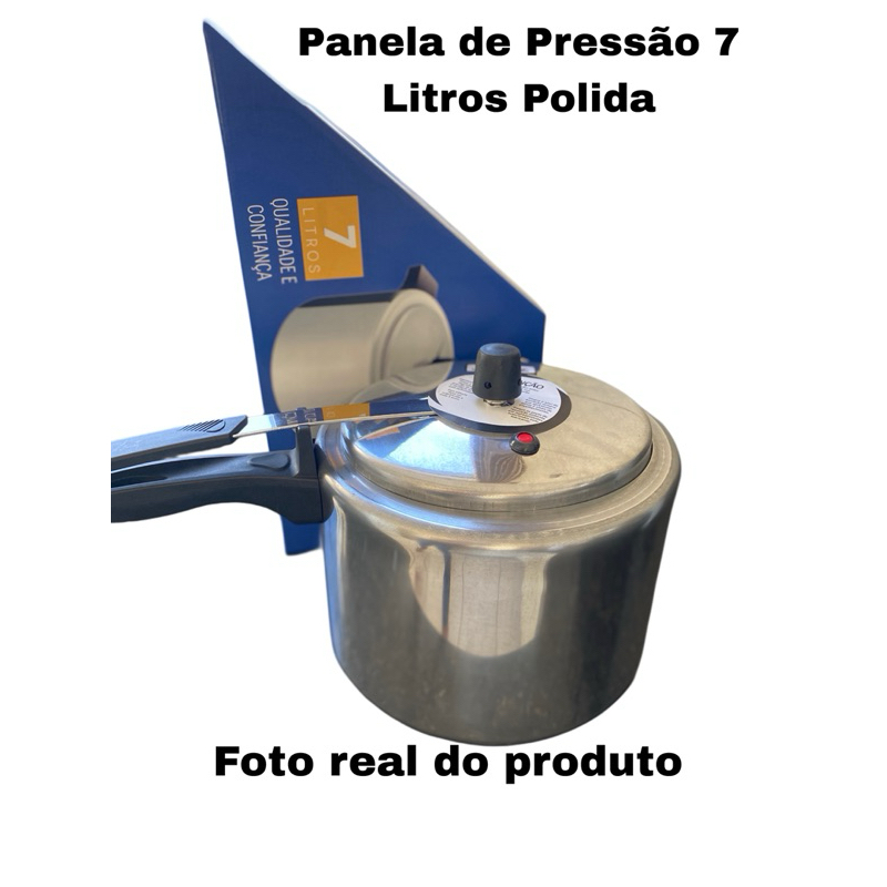 Panela de pressão 7,0 Litros - Fechamento Interno - Polida
