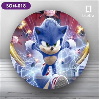 Capa Painel Redondo de Festa Veste Fácil Sublimados Tema Sonic Decoração Exclusiva. em Oferta na Shopee