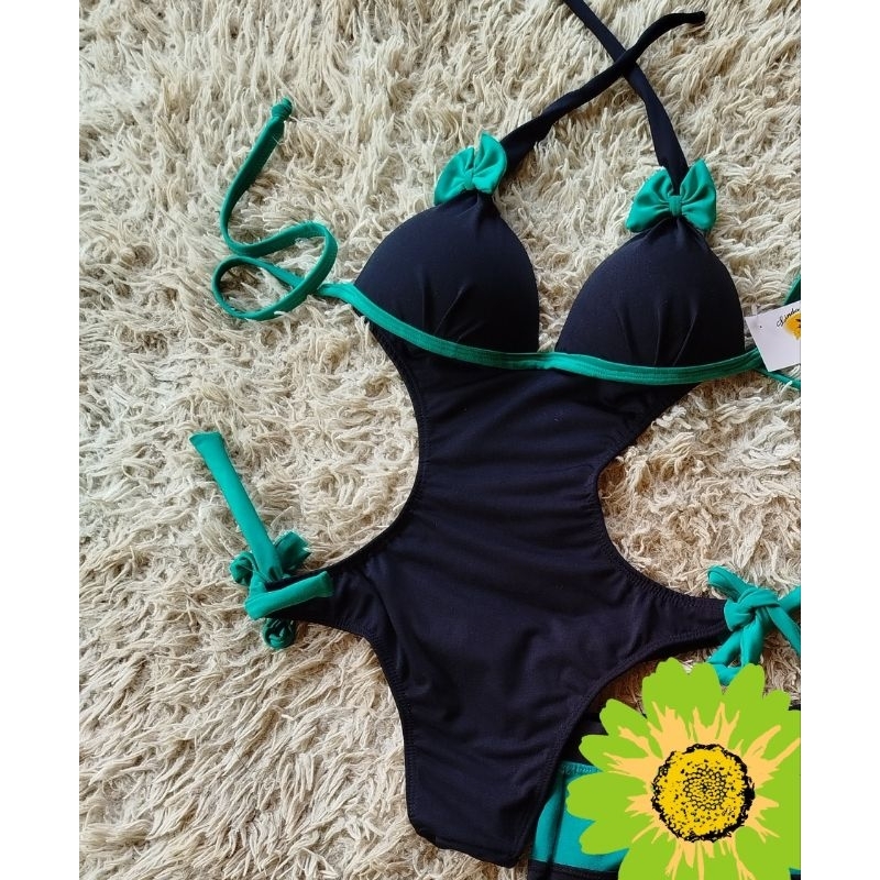 maiô engana mamãe com lacinhos em Oferta na Shopee