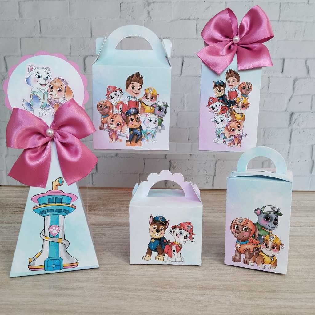 Kit Festa Patrulha Canina | Lembrancinha Personalizada - Aniversário - Festa Infantil -PEGUE E MONTE
