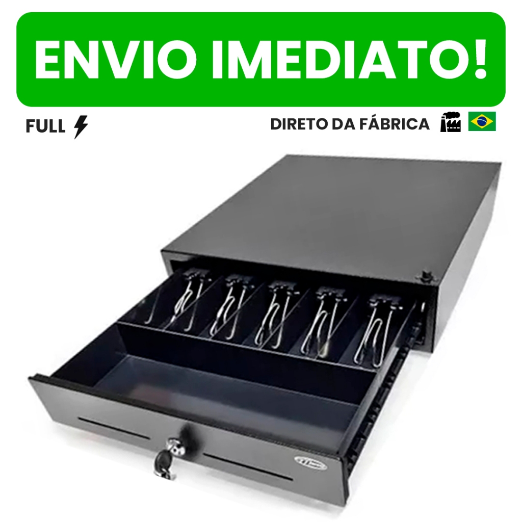 Gaveta Caixa De Dinheiro Registradora Aço + Chaves P/ Lojas Comercio Feirantes Restaurantes Mercados em Oferta na Shopee
