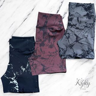 Kit 3 Shorts Meia Coxa Marmorizado Tie Dye Roupa Feminina Academia Fitness Zero Transparência em Oferta na Shopee