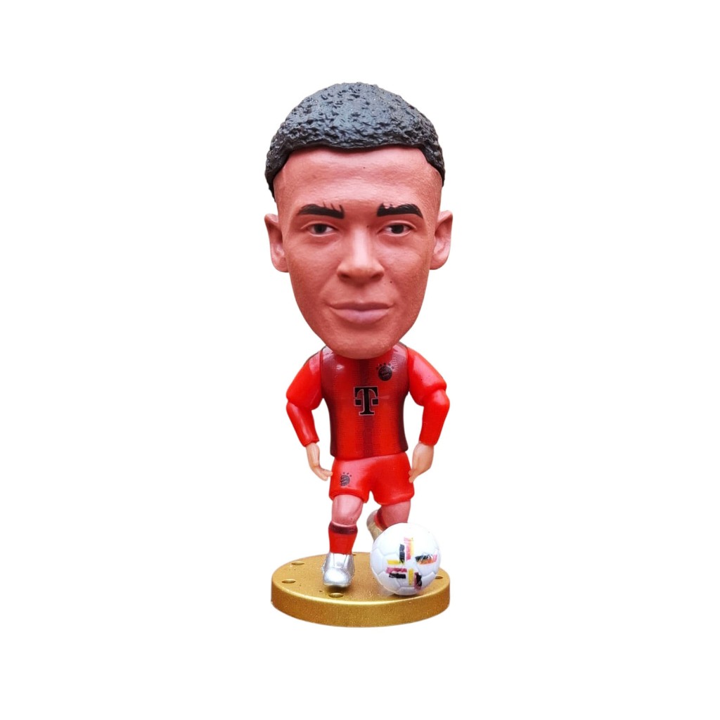 Mini Craque do Jamal Musiala Bayern de Munique Soccerwe Boneco Miniatura Jogador de Futebol