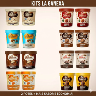 Kit 2 Pasta de Amendoim La Ganexa Zero Açúcar com Whey Protein 1KG. em Oferta na Shopee