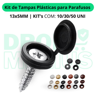Kit de Tampas Plásticas para Parafusos e Roscas, Protetores Decorativos para Móveis e Carro em Oferta na Shopee
