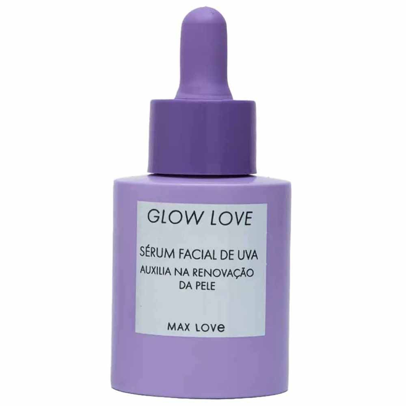 Sérum Facial de Uva Glow Love Max Love 30ml – Renovação da Pele, Antioxidante e Iluminador