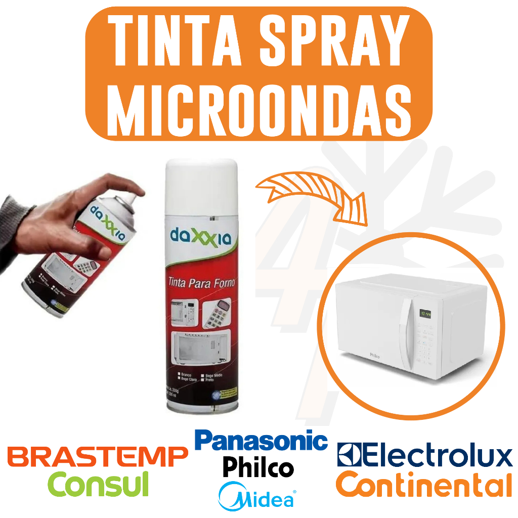 Tinta Spray Para Forno Microondas Geladeira Frigobar Pintura Interior E Exterior 300ml Alta temperatura Branco em Oferta na Shopee