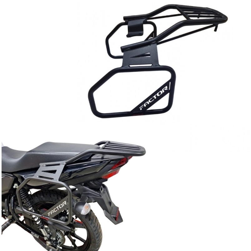 Suporte Bau bagageiro + Afastador Alforge Chapam - Yamaha Factor 150 / DX 2016 a 2025