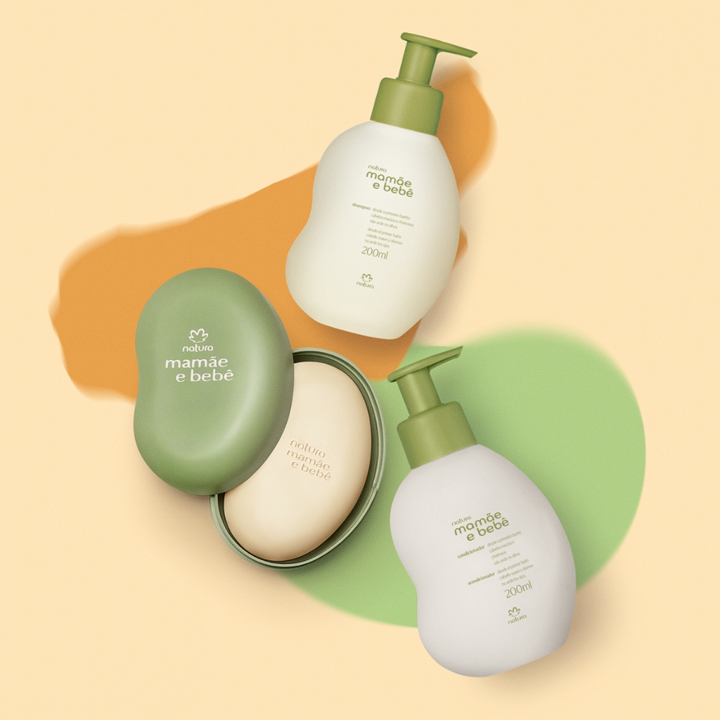 Kit Banho Mamãe e Bebê - Shampoo, Condicionador, Sabonete acompanha saboneteira